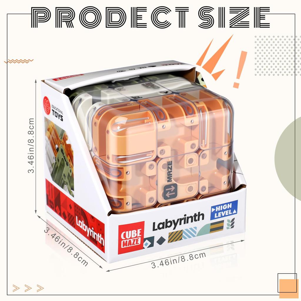 3D Лабиринт Магический Кубик Шестисторонний Прозрачный Пазл Кубик Скорости Кубики Игрушки Лабиринт Для Детских Развивающих Игрушек Подарок на День Рождения