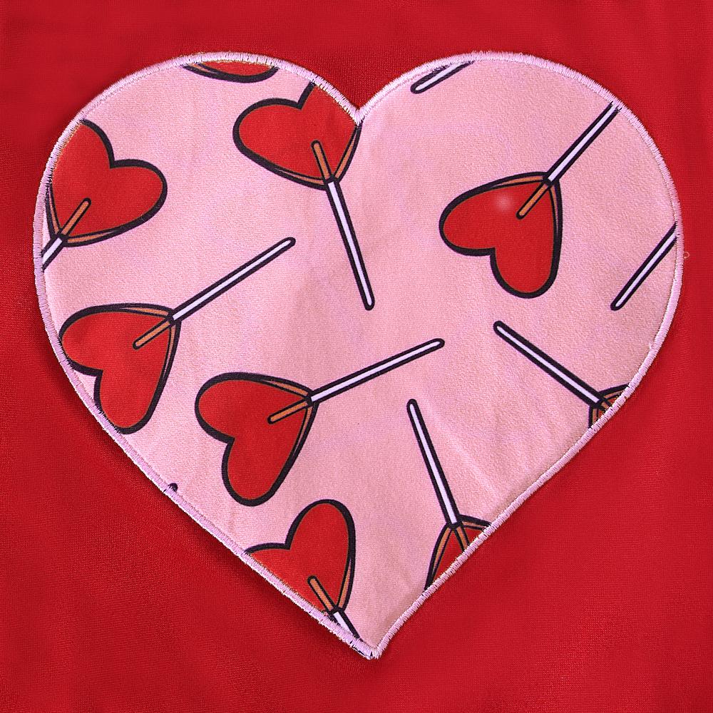 Детское платье с принтом «Любящее сердце» для девочек, топ и брюки, комплект из 2 предметов, одежда для детей 1–6 лет