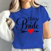 New Fashion Team Bride Tee T-Shirt Womens Vintage Wedding Party T-Shirt Funny Bride T-Shirt Tops Women's Tees Streetwear