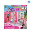 Barbie 65 Pink House Sold Pretend Ages 3 and HRJ76 Earth-Friendly 2-Story (Doll Separately) - Dress-Up Doll, House, Play, Up, Pink,