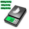 200/500/1000g 0.01g Mini Digital Scale Gram Food Jewelry Ounces/Grains Scale Pocket Scale Kitchen Electronic Scale with Backlit
