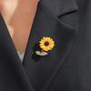 Роскошные хрустальные броши-булавки в виде подсолнуха для женщин, модная бижутерия, аксессуары-значки для дружбы, свадьбы, вечеринки, офиса, пальто