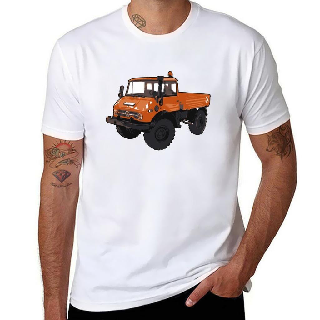 Orange UNIMOG T-Shirt Man T Shirt Graphic T Shirt for Man 100 Percent Cotton T-Shirt