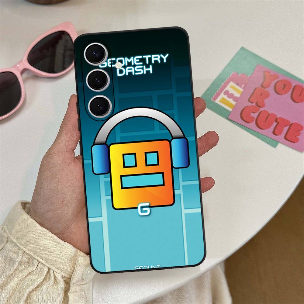 Чехол для телефона Game Geometry Dash Для Samsung S 24 Fe 25 Ultra Plus 20 Lite 21 30 22 23 24 22 Ultra 5G Fundas