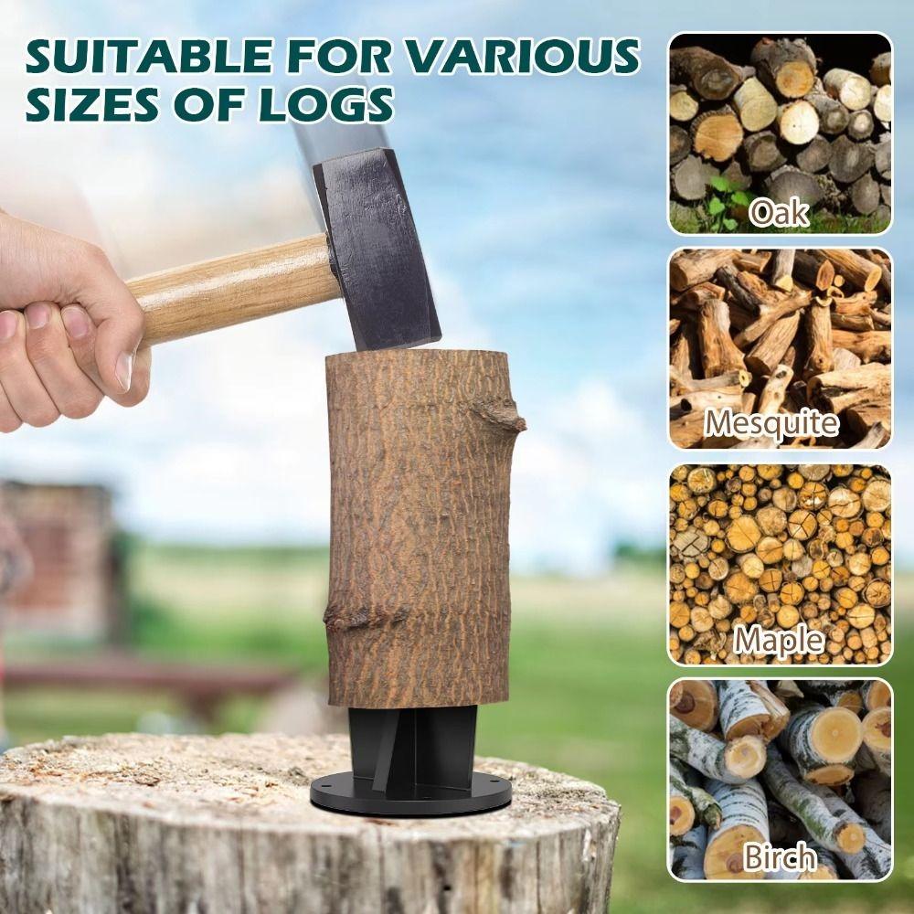 Compact Size Firewood Splitter High Carbon Steel Wood Splitter Safe Log Splitter Outdoor Camping