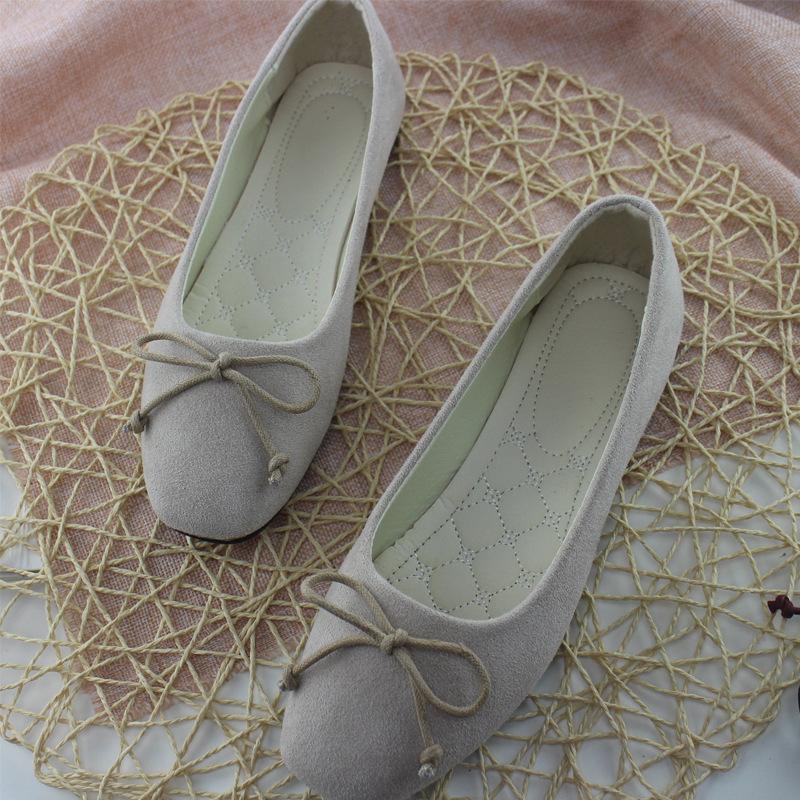 Женские однотонные удобные повседневные туфли без шнуровки большого размера на плоской мелкой подошве для девочек