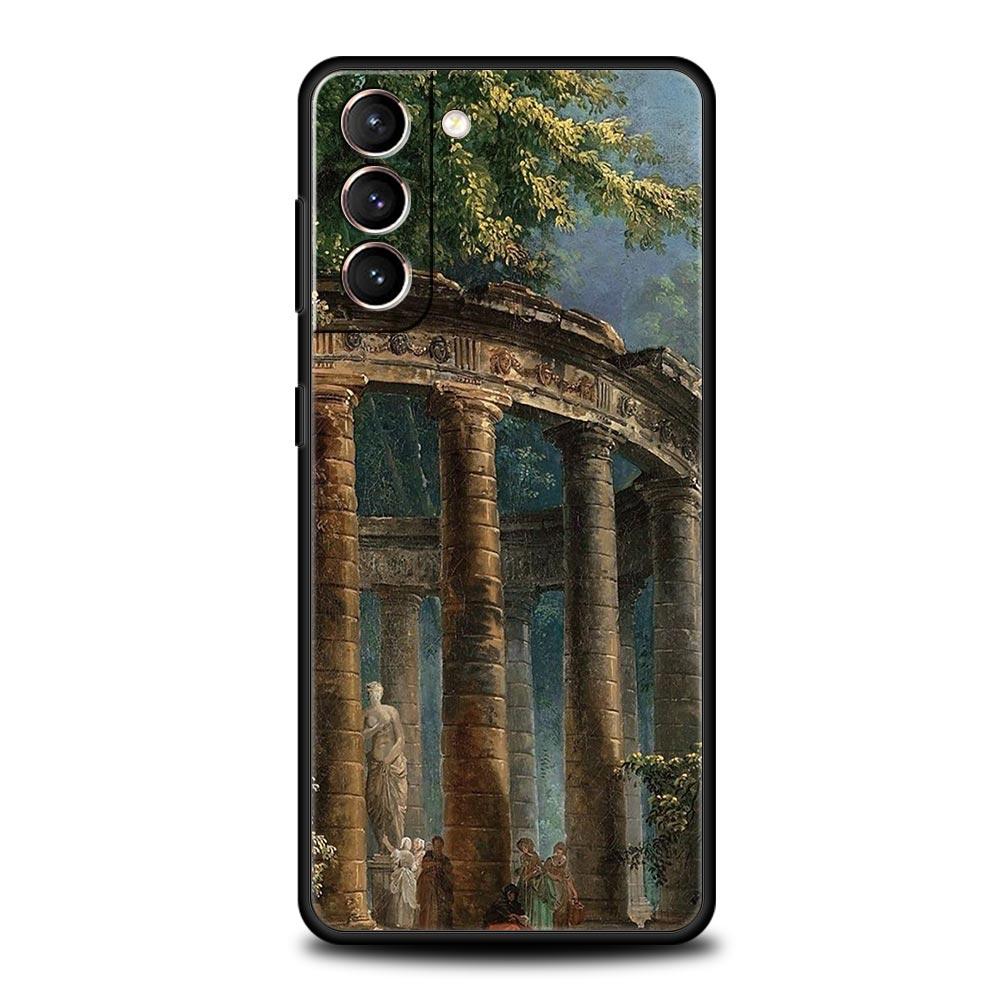 Мягкий чехол для телефона с рисунком в стиле ренессанс для Samsung Galaxy S24 S23 S22 S20 Ultra S21 FE 5G S10 S9 Plus S10E S8 20 TPU Cover