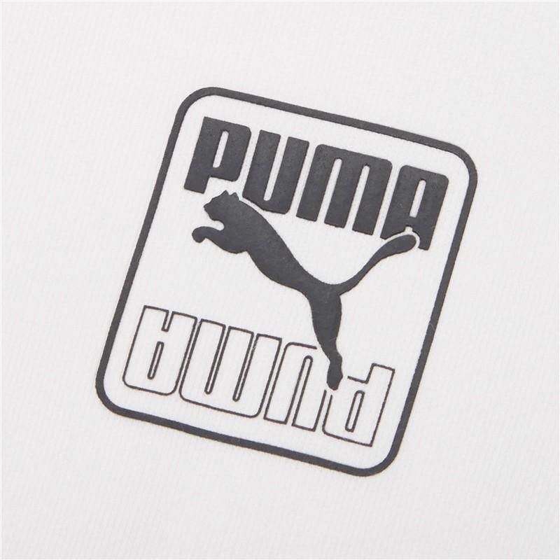 Puma American Retro Casual Color-Block Loose Short Hoodie Women Hoodies White 586524-02