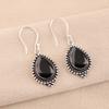 Black Onyx Gemstone 925 Sterling Silver Handcrafted Jewelry Drop/Dangle Earrings EE-164-17