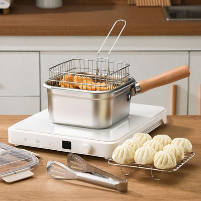 Фритюрница из нержавеющей стали 5-в-1 Фритюрница Пароварка Пекарь Дуршлаг Портативный