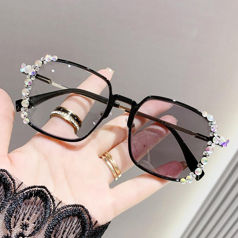 Роскошные готовые очки Diamond Minus для женщин, новые модные фотохромные солнцезащитные очки с защитой от синего света и близорукостью, диоптрии до 4,0