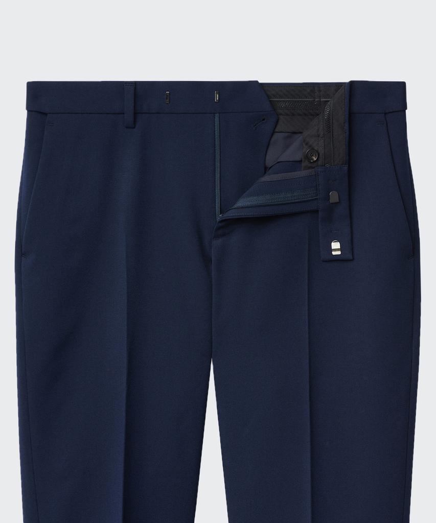 MUSINSA STANDARD Tapered Hidden Banding Crop Slacks [Deep Blue]
