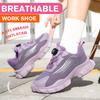 Breathable Safety Shoes Steel Toe Shoes For Women Anti-Puncture Anti-Smash Work Sneakers Slip Resistant Casual Walking Shoes