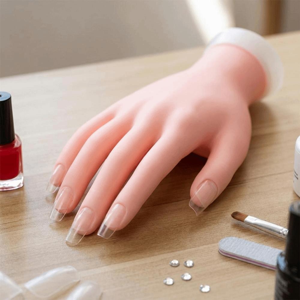 Bendable Nail Practice Hand Flexible Positioning Fake Hand Mannequin Hand Manicure Practice