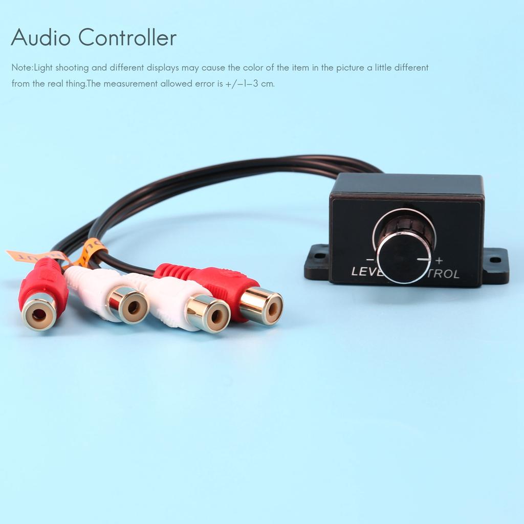 Y91A-Car Home Audio Amplifier Bass RCA Gain Level Volume Control Knob LC-1 Black