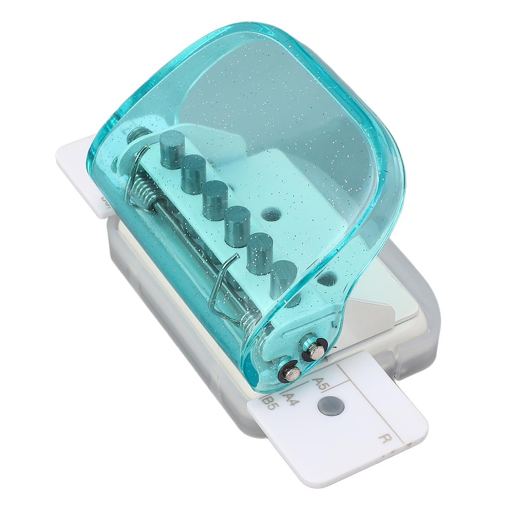 A4 B5 A5 Paper Puncher Transparent Handheld Loose Leaf Paper Hole Punch for School Office