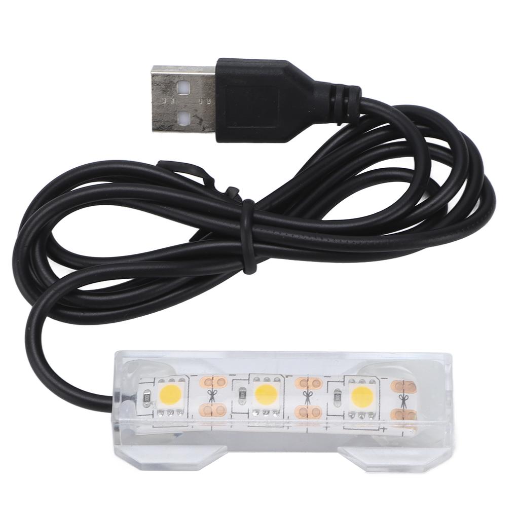 Aquarium Light USB Charging Plastic Fish Tank LED Light for Aquatic Plants LandscapeYellow