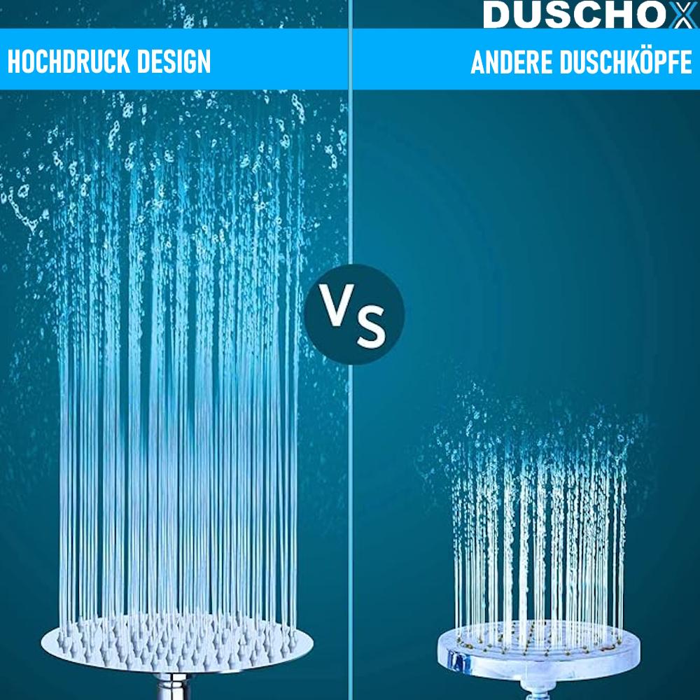 DUSCHOX Shower Head Rain Shower XXL Stainless Steel Waterfall Shower Head Anti-limescale