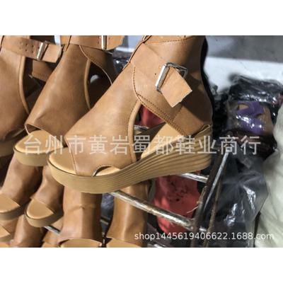 Летние босоножки на высоком каблуке женские летние новые босоножки на танкетке с высоким верхом, толстой подошвой и открытым носком, большого размера, крутые ботинки с вырезами