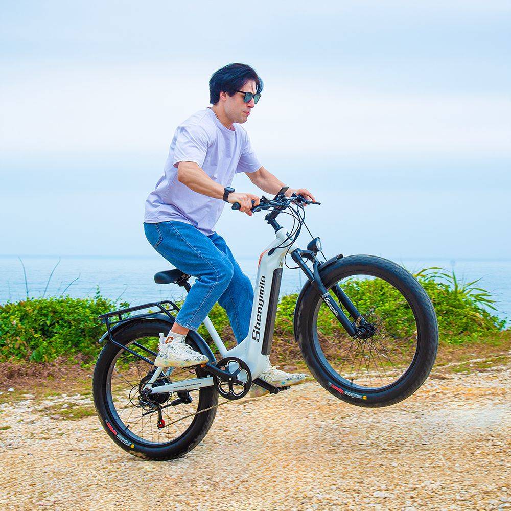 Shengmilo Электровелосипед MX06 500W 48V 17.5Ah, запас хода 60 км, гидравлические тормоза, 26" толстые шины, вседорожный и городской электровелосипед для взрослых