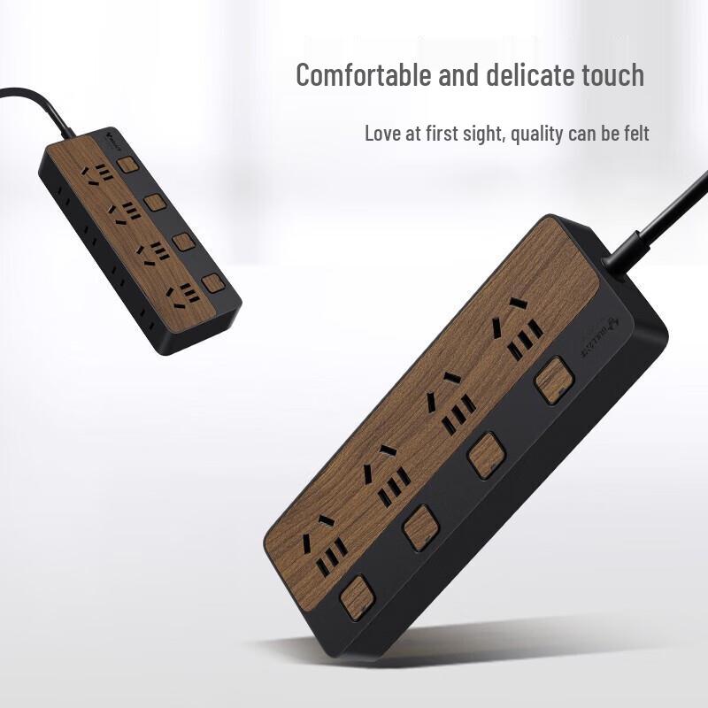 BULL GN-R1443 Renovated Wood Grain Power Strip