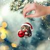 Vibrant Color Super Cute Car Cat Santa Charm Acrylic Hat Kitten Christmas Tree Hanging Decoration