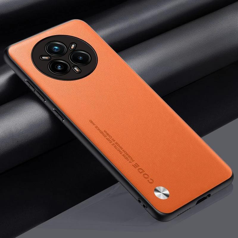 Для Realme 14 Pro Plus чехол простой PU кожаный силиконовый TPU защитный чехол для камеры для Realme 14X 14Pro + 13 Plus ударопрочный жесткий бампер