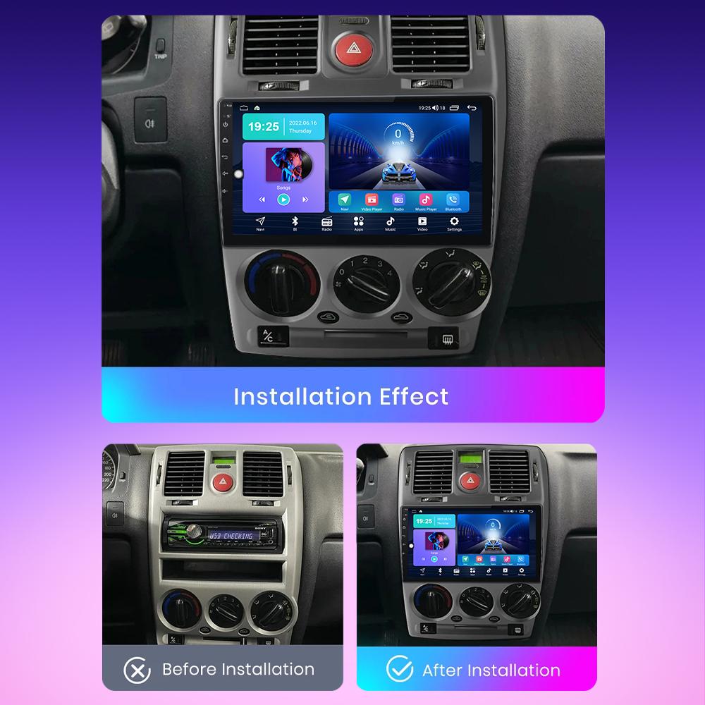 2 DIN Android Carplay Car Radio For Hyundai Getz 2002-2011 Multimedia Player Head Unit Stereo GPS Navigation BT WIFI 2+32GB