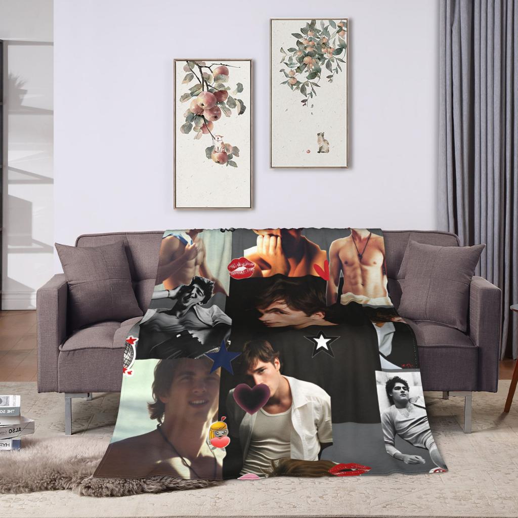 Warm Soft Blanket Picnic Jacob Elordi Throw Blanket Flannel Bedspread For Living Room Funny Sofa Bed Cover