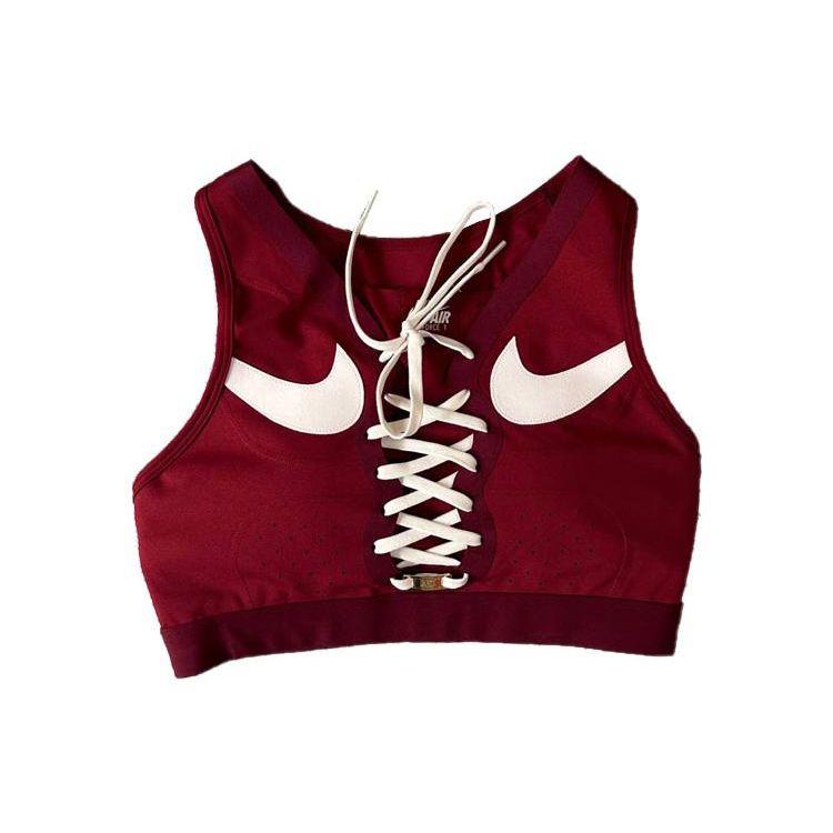Nike Dri-FIT Swoosh Air Force 1 Средний Поддержка Спортивный Бюстгальтер Женское Нижнее Белье Бордовый DD1433-677