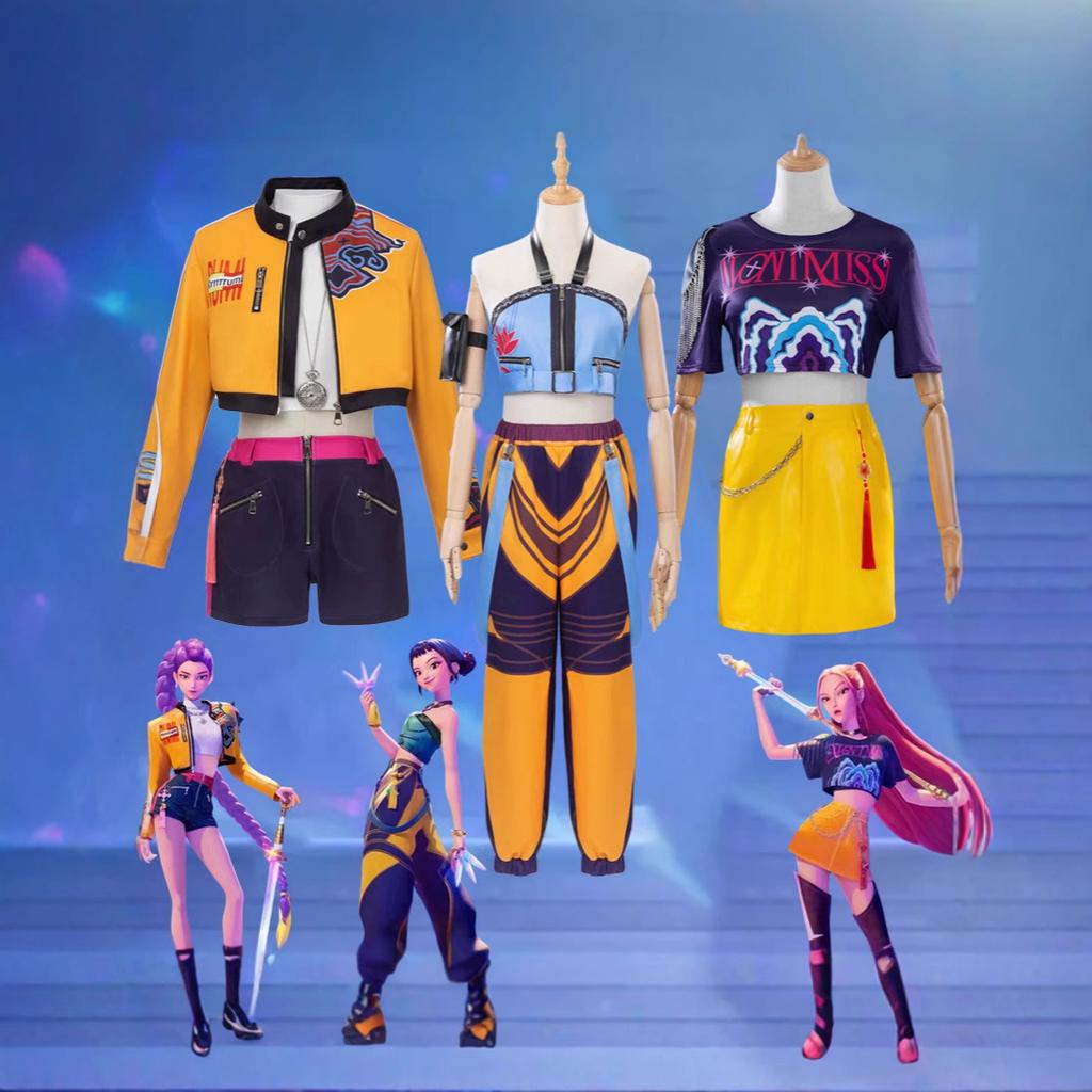 Аниме Девушки Руми Зои Мира Косплей Костюм Наряды Мультяшный Охотник на Демонов Kpop Ролевая Игра Детские Костюмы Хэллоуин Карнавальная Вечеринка