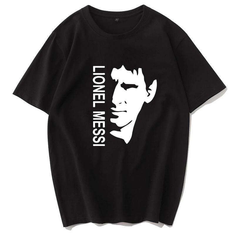 Футболка с принтом Месси с коротким рукавом M10 Футбольная майка Барселоны Спортивный топ с коротким рукавом