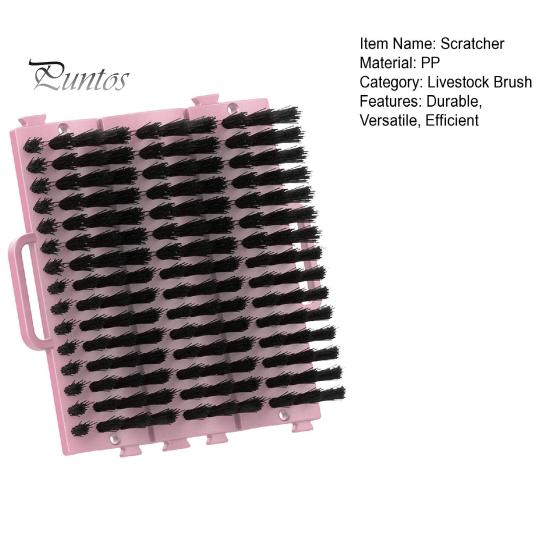 Щетка для царапин для скота с винтами Пластиковый инструмент против зуда Удаление вредных паразитов Массажная щетка для ухода за омертвевшей кожей для крупного рогатого скота, овец, лошадей, свиней
