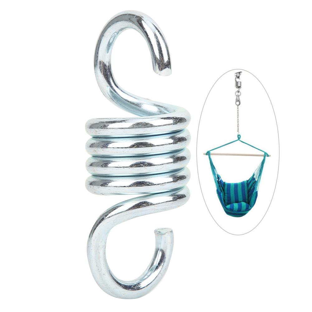 Серебристые прочные крюки с пружинной подвеской, металлический крюк для гамака, поворотные аксессуары для подвесного кресла для