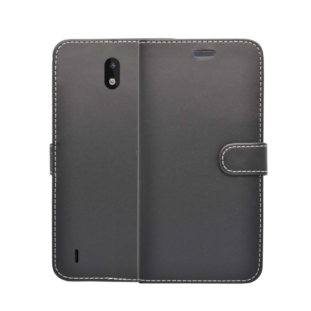 Nokia 1.3 Black Wallet Flip PU Leather Case - Magnetic Closure, Slim Protective Pouch with Easy Port Access