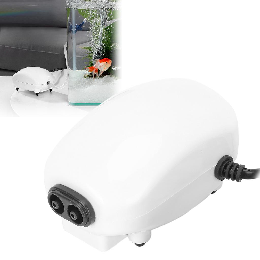 Oxygen Pump Small Quiet Dual Outlets Household Aquarium Air Pump for Fish BreedingEU Plug 220V