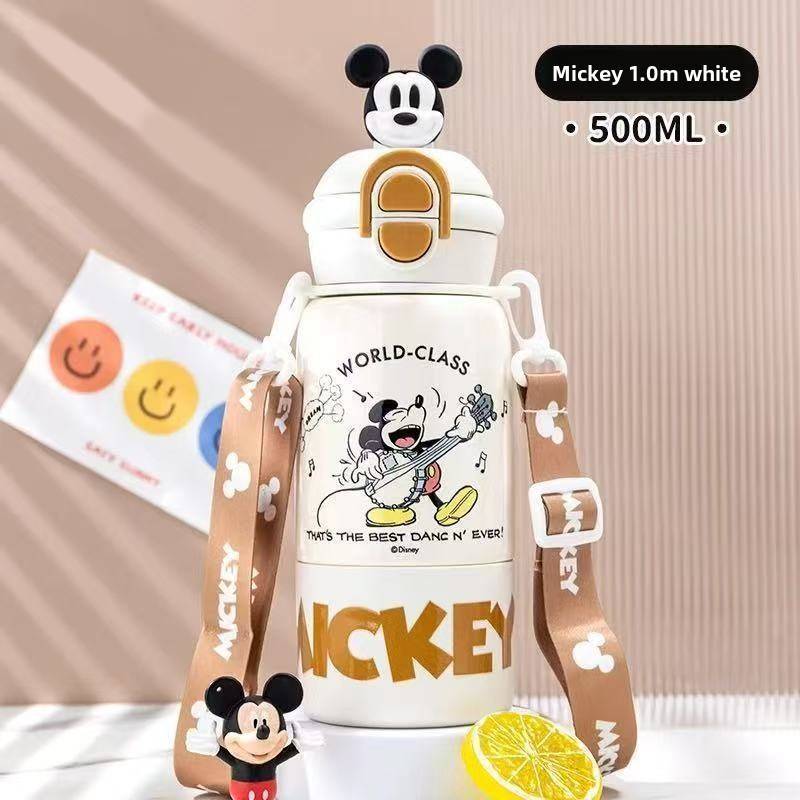 Термокружка Mickey Mouse с двойной крышкой и объемом для детей и студентов