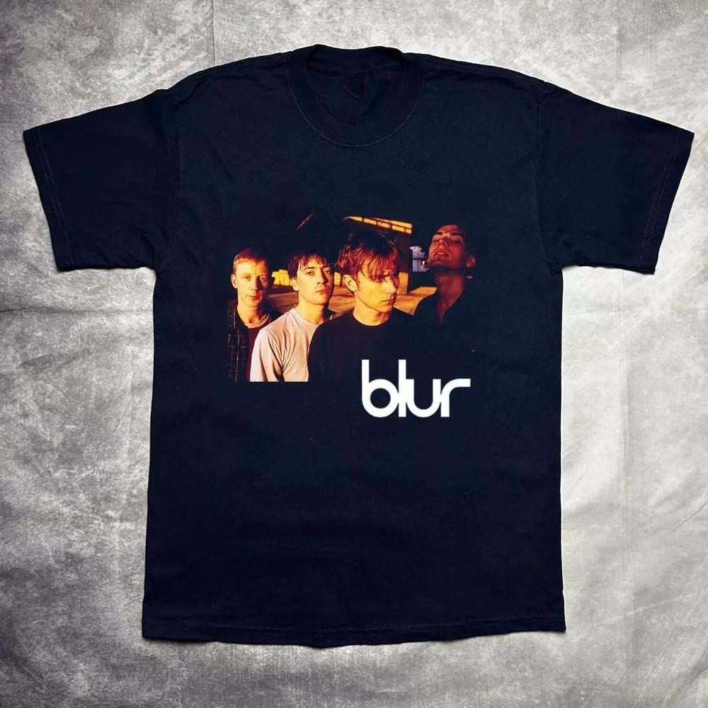 Футболка унисекс с принтом Blur band, Подарок фанату, Черная, Все размеры, PR861.webp