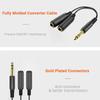 Gold-plated 6.35 Stereo To 2pcs 6.5 Mono Power Amplifier Audio Adapter Cable 1 To 2 Splitter