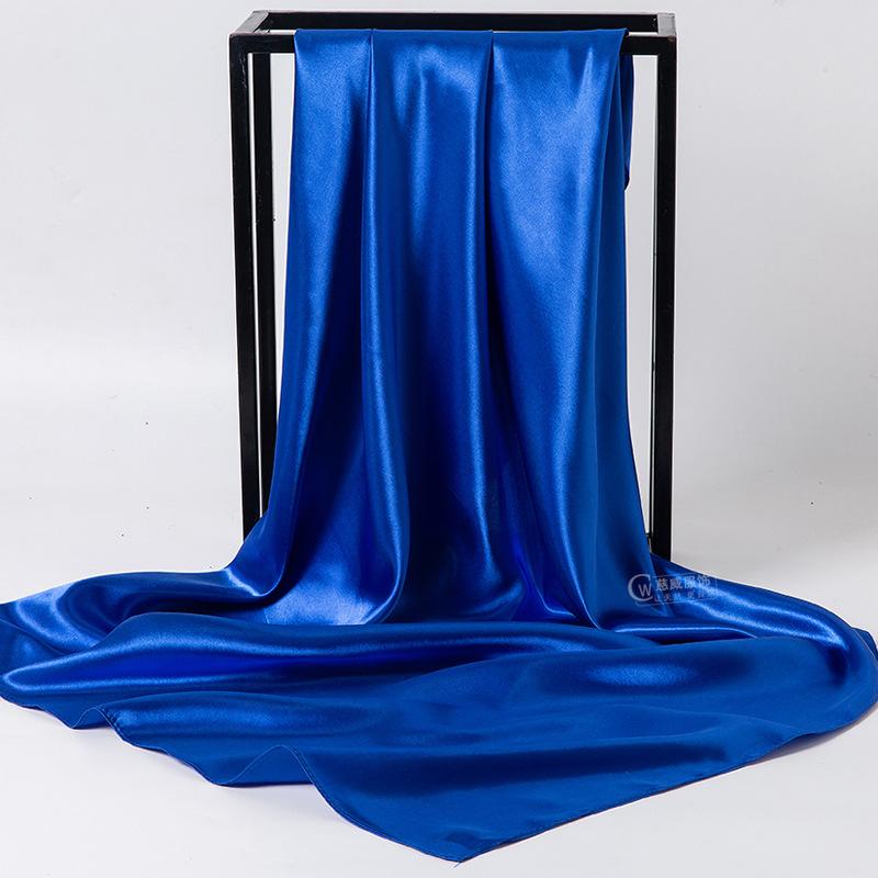 Весна/лето Новый женский шелковый шарф 90 * 90 см Имитация шелкового твила квадратный шарф Модный принт большой квадратный шарф профессиональный шарф