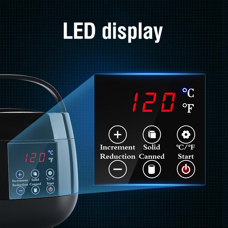 500CC нагреватель воска, теплый воск для удаления волос, спа-эпилятор для тела, горшок для парафина, умный ЖК-дисплей температуры