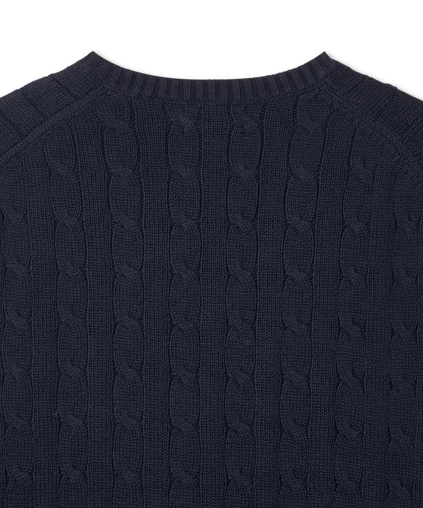 POLO RALPH LAUREN Cable Knit Cotton Sweater Vest - Navy
