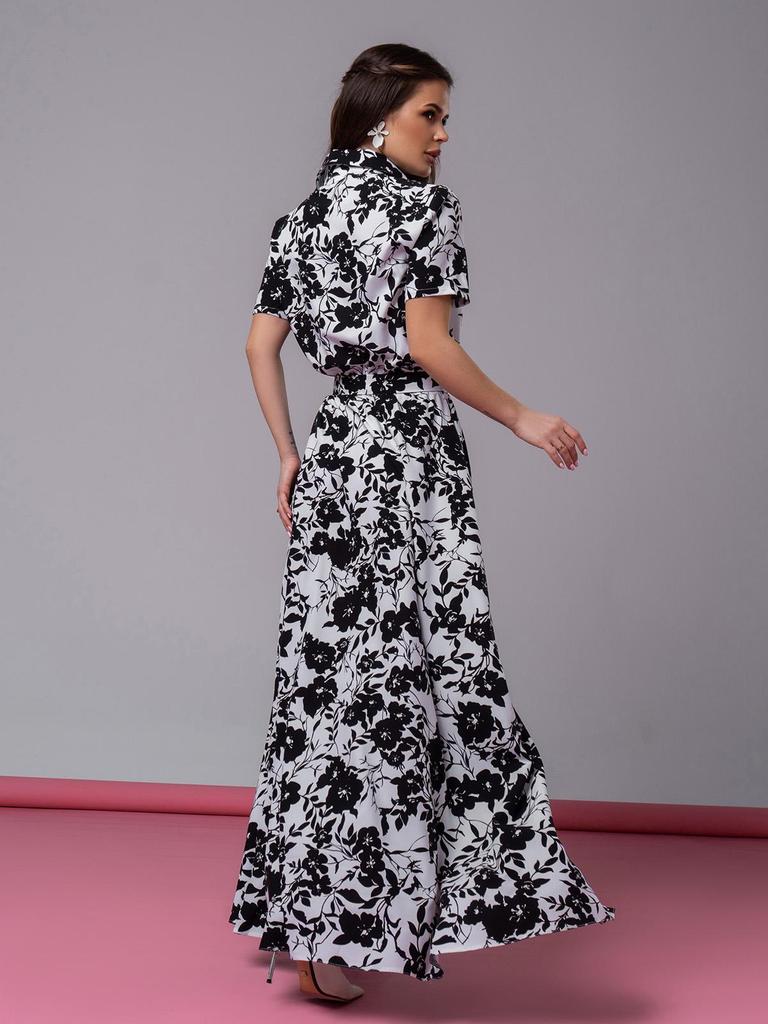 Длинное платье-рубашка в цветочек ISSA Plus