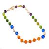 Carnelian, Peridot Gemstone 925 Sterling Silver Jewelry Necklace 20" GK-7522