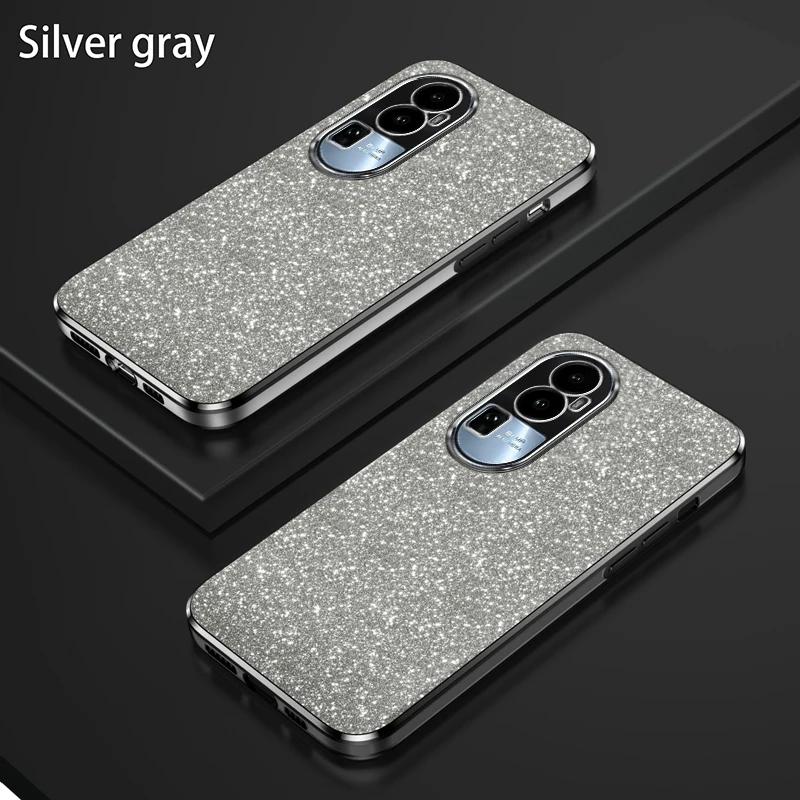 Luxury Shiny Glitter Plating Silicone Case for OPPO Reno 10 Pro Plus Camera Lens Soft Back Cover Coque