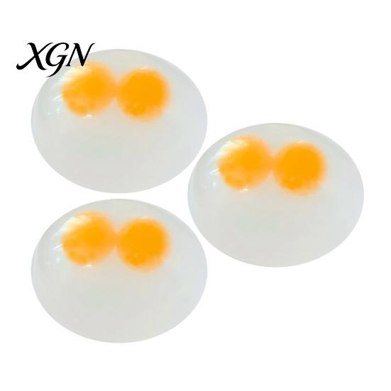 TPR Yolk Squeeze Toy 1/2/3Pcs Clear Egg Anxiety Education Single Double Anti-anxiety Fidget Soft Stretchy Stress Ball Party Favors Sensory