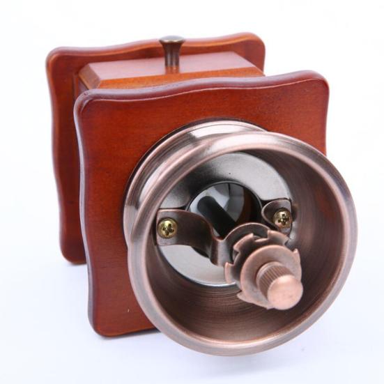 Удобный, прочный, экономичный, прочный классический ручной станок для измельчения деревянных зерен с ручным управлением для кухни, ручная кофемолка