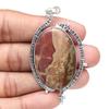 Necklace Design Jasper Gemstone Handmade Silver Jewelry 2.5"