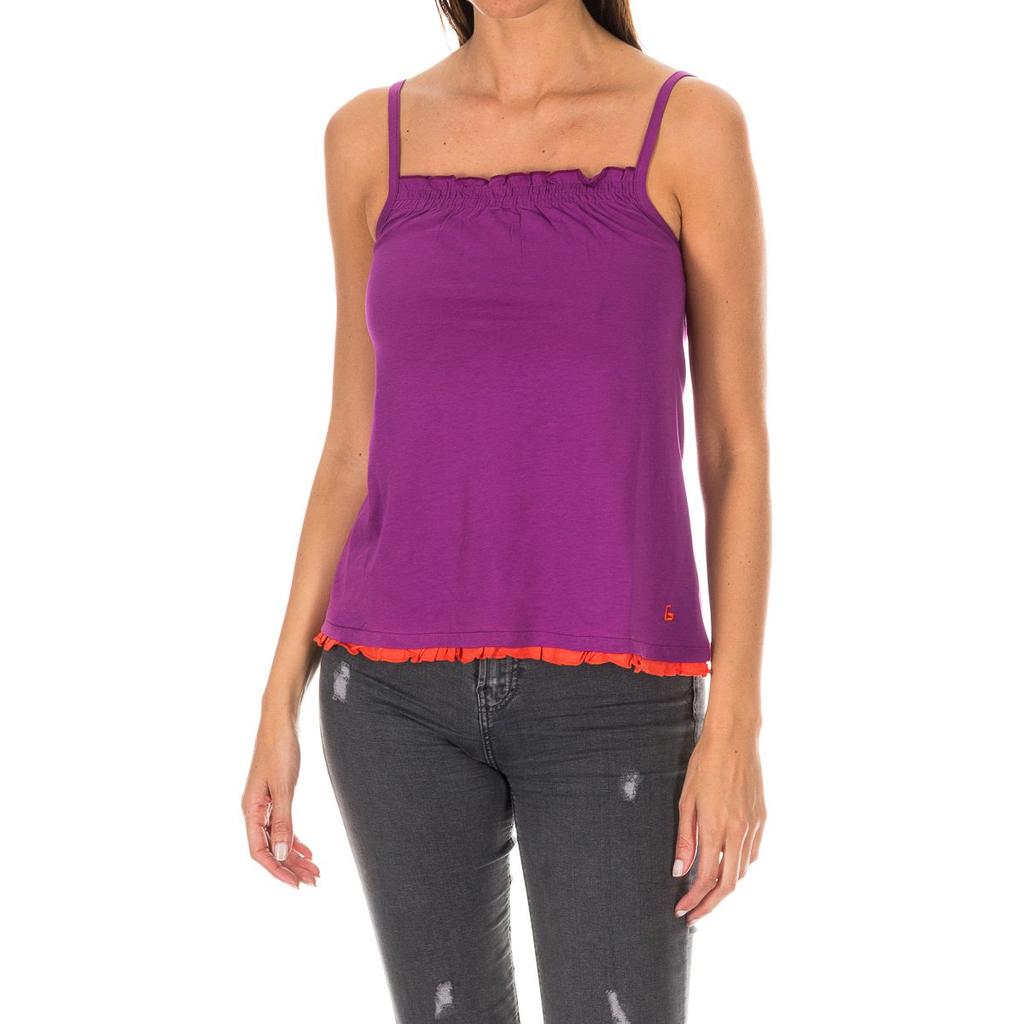 Женский топ на бретельках с оборками ADM0097