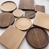 1PC Wooden Coaster Tea Coffee Cup Pad Walnut Durable Heat Resistant Round Bowl Teapot Mat Home Wood Placemats Decor Coasters